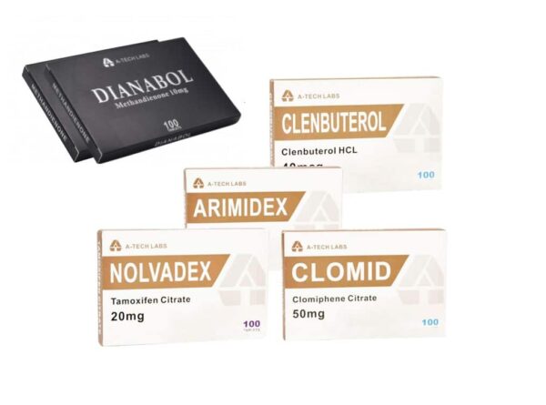 ORAL DRY MUSCLE PACK A TECH LABS DIANABOL CLENBUTEROL PCT 8 WEEKS 1
