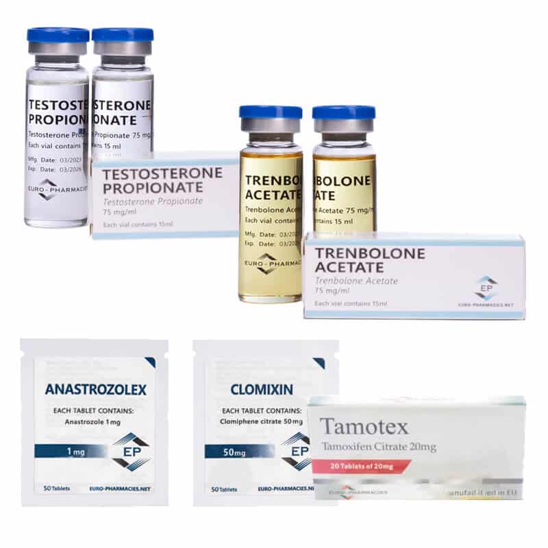 DRY MASS GAIN PACK TESTOSTERONE PROPIONATE + TRENBOLONE ACETATE + PCT (6 weeks) Euro Pharmacies