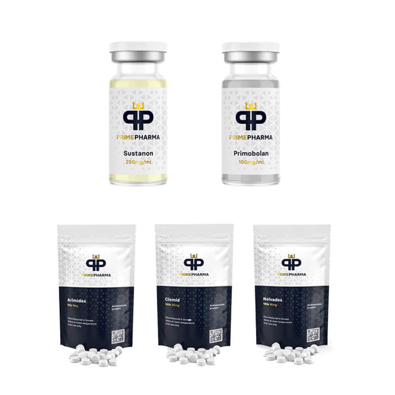 LEAN MUSCLE PACK (INJECT) SUSTANON + PRIMOBOLAN + PCT (8 weeks) PRIME PHARMA