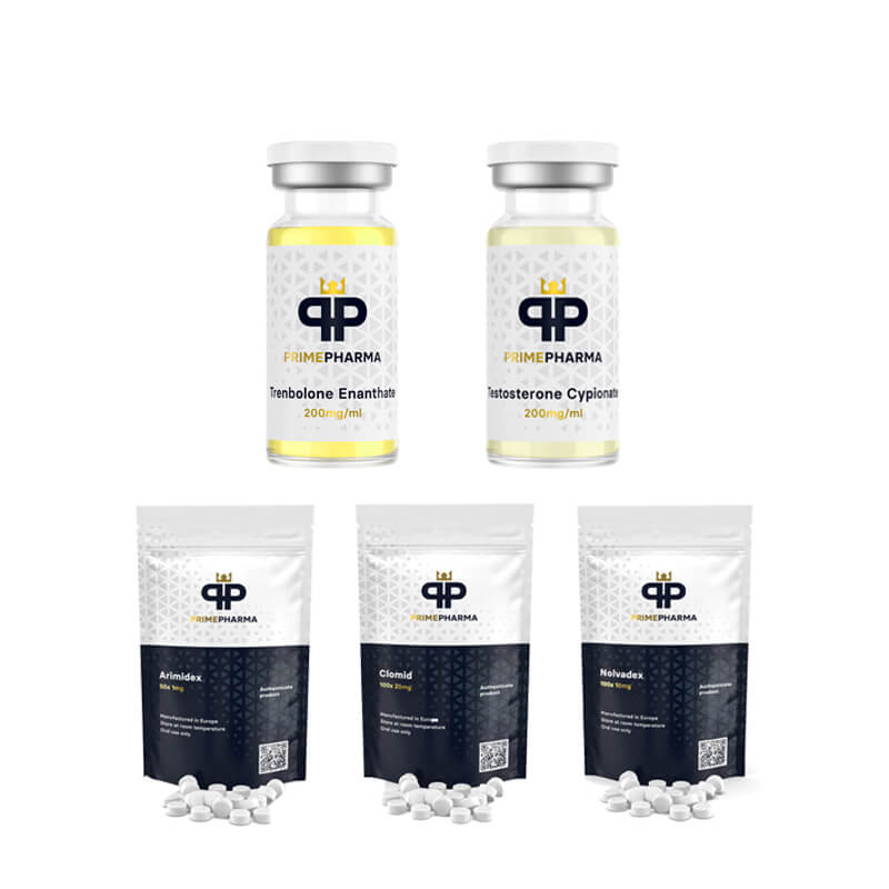 DRY MASS GAIN PACK Testosterone Cypionate + Trenbolone Enanthate (10 weeks) PRIME PHARMA