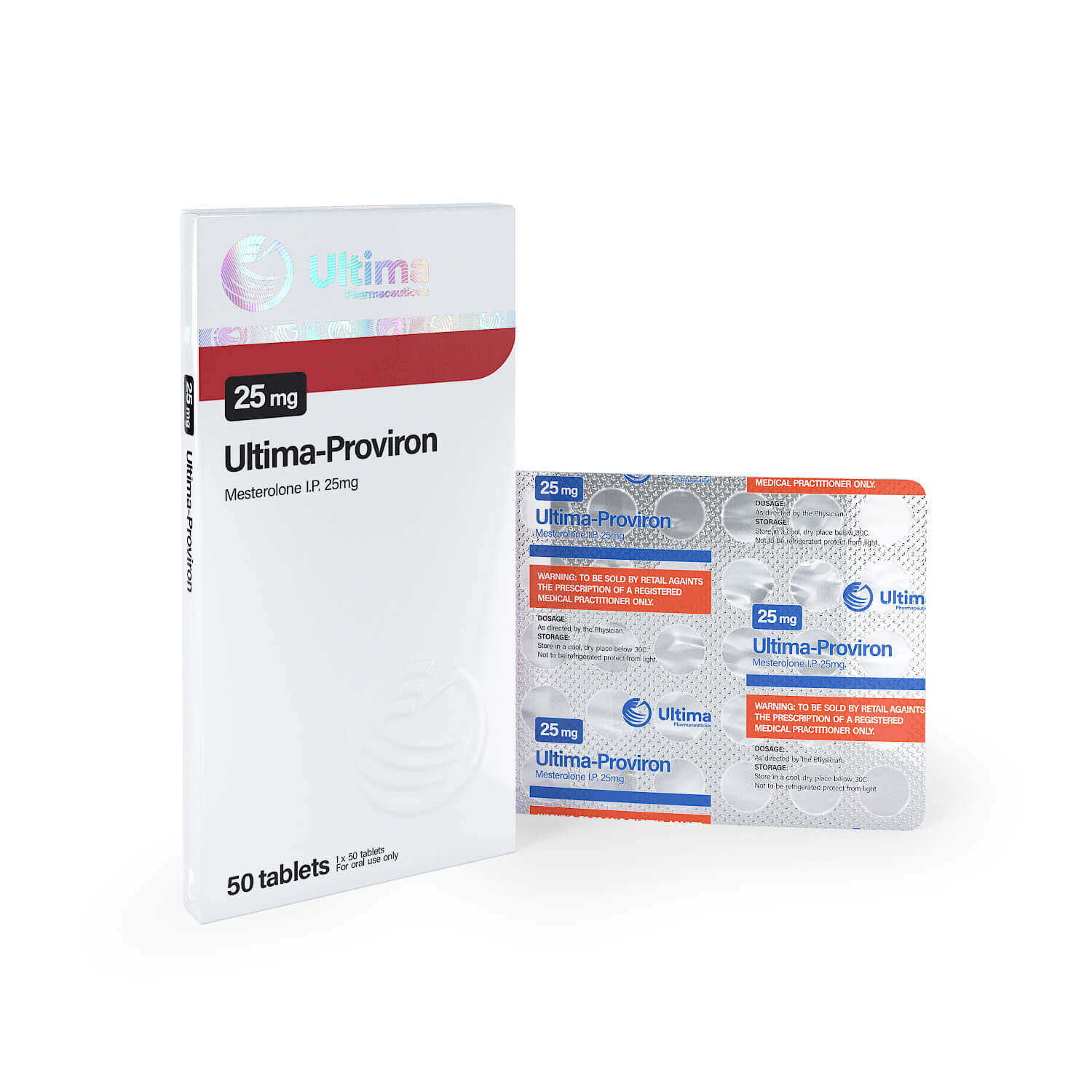 ultima proviron 50 pills x 25 mg