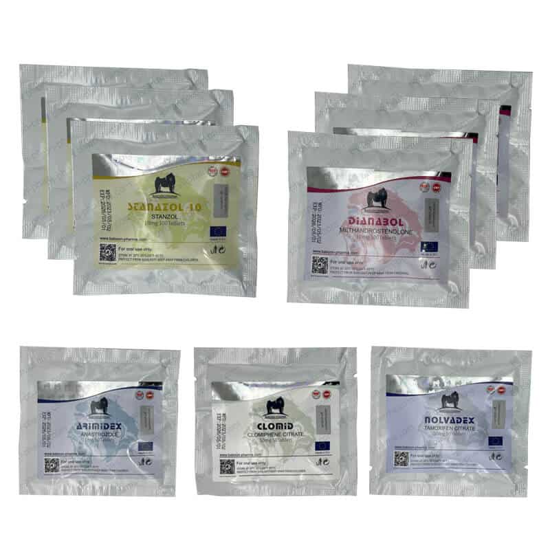 Lean muscle mass gain pack: Oral steroids Dianabol Winstrol, 8 weeks, Baboon Pharma