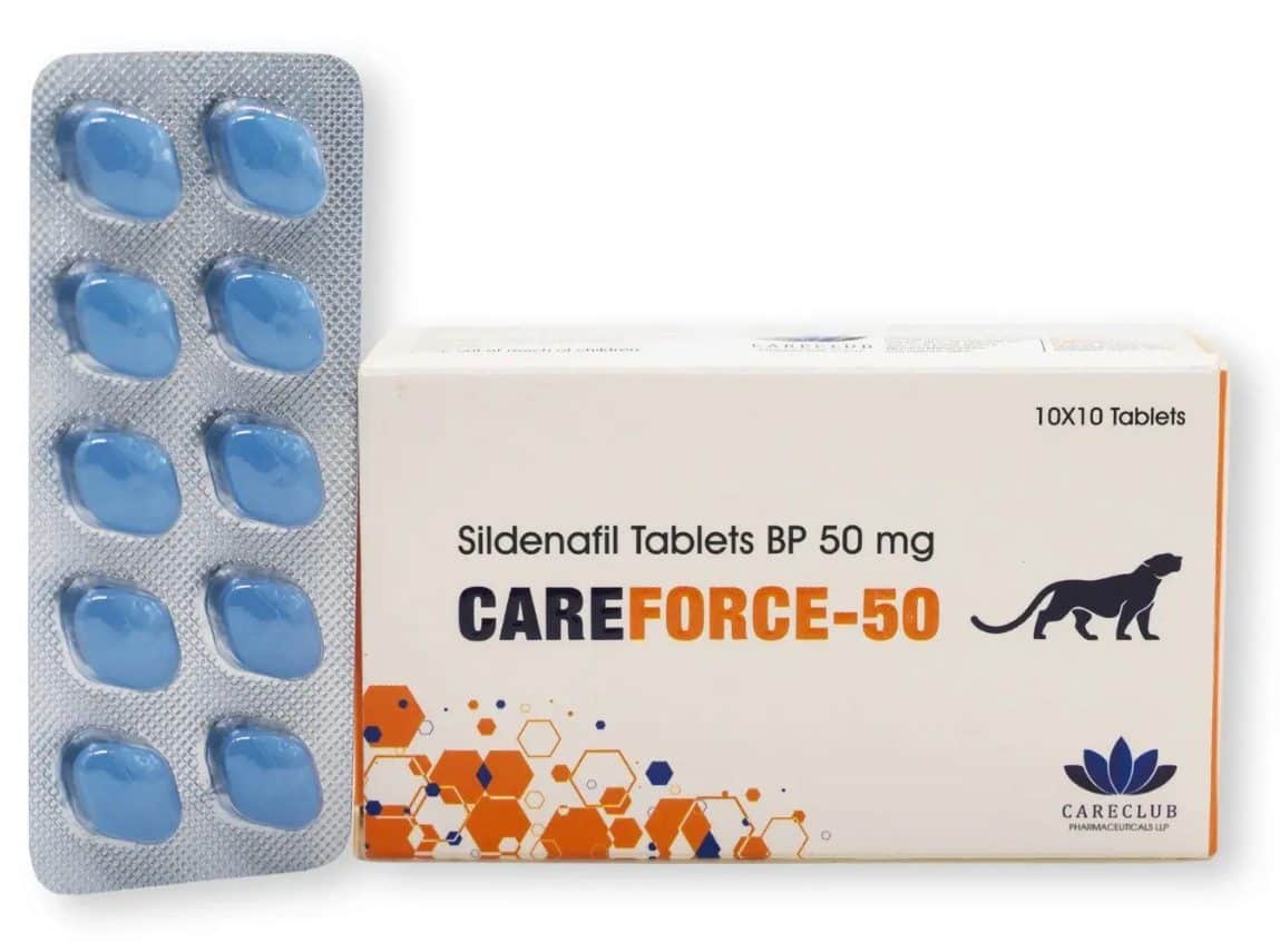 Careforce 50mg Sildenafil BP 100 tabs Pharmacy EU