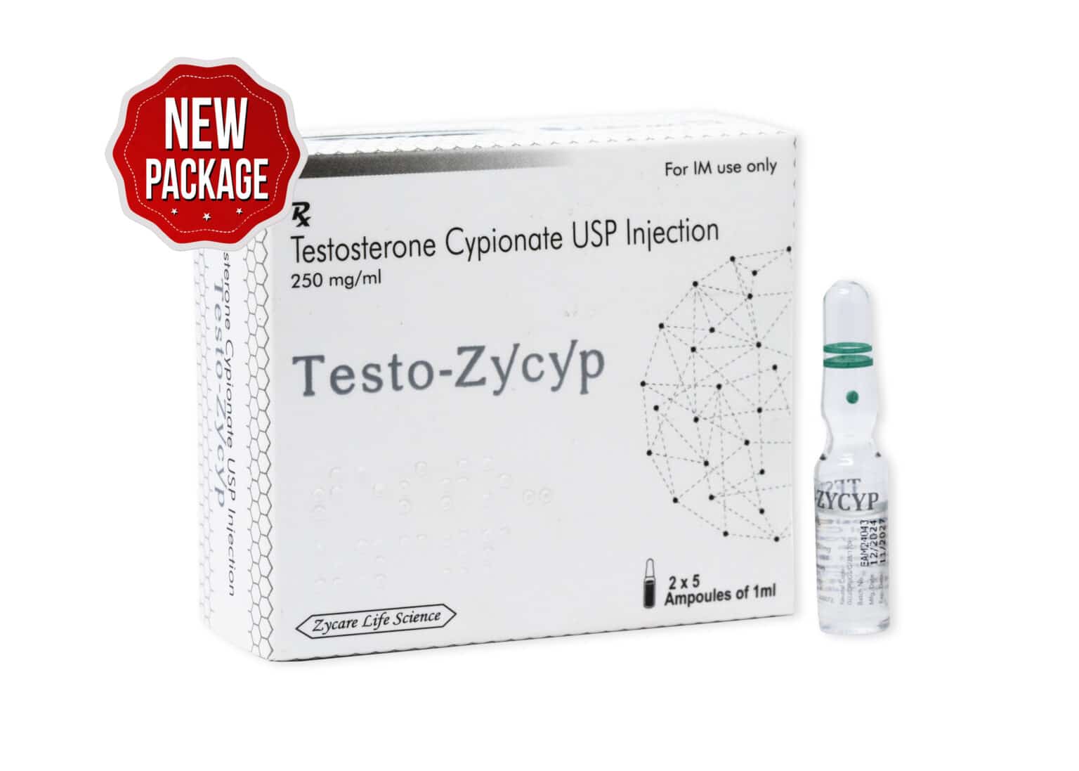 TESTO ZYCYP Testosterone Cypionate Inj. 250mg 1×10 1