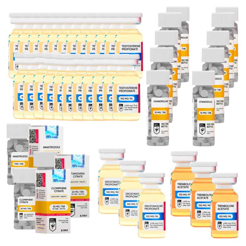 EXTREME LEAN MASS GAIN PACK Test P Tren A Mast P Anavar Winstrol Oral 16 weeks HILMA