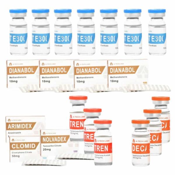 Extreme Mass Gain Pack TEST E DECA TREN A DIANABOL 16 weeks A TECH