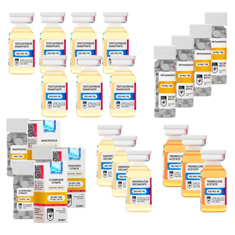 Extreme Mass Gain Pack TEST E DECA TREN A DIANABOL 16 weeks HILMA